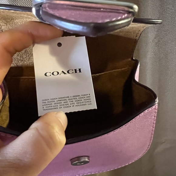 Coach Morgan Card Case On A Chain Metallic Pink) NWT (but detached). - Picture 2 of 6